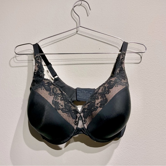 Olga Cloud 9 Bra 36DD Black Lace Underwire Push-up Bra Lace Lift - Picture 2 of 7